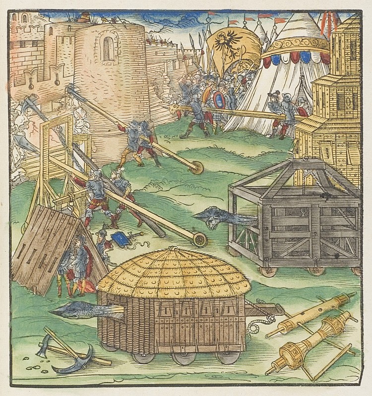 Siege of a city, siege engines